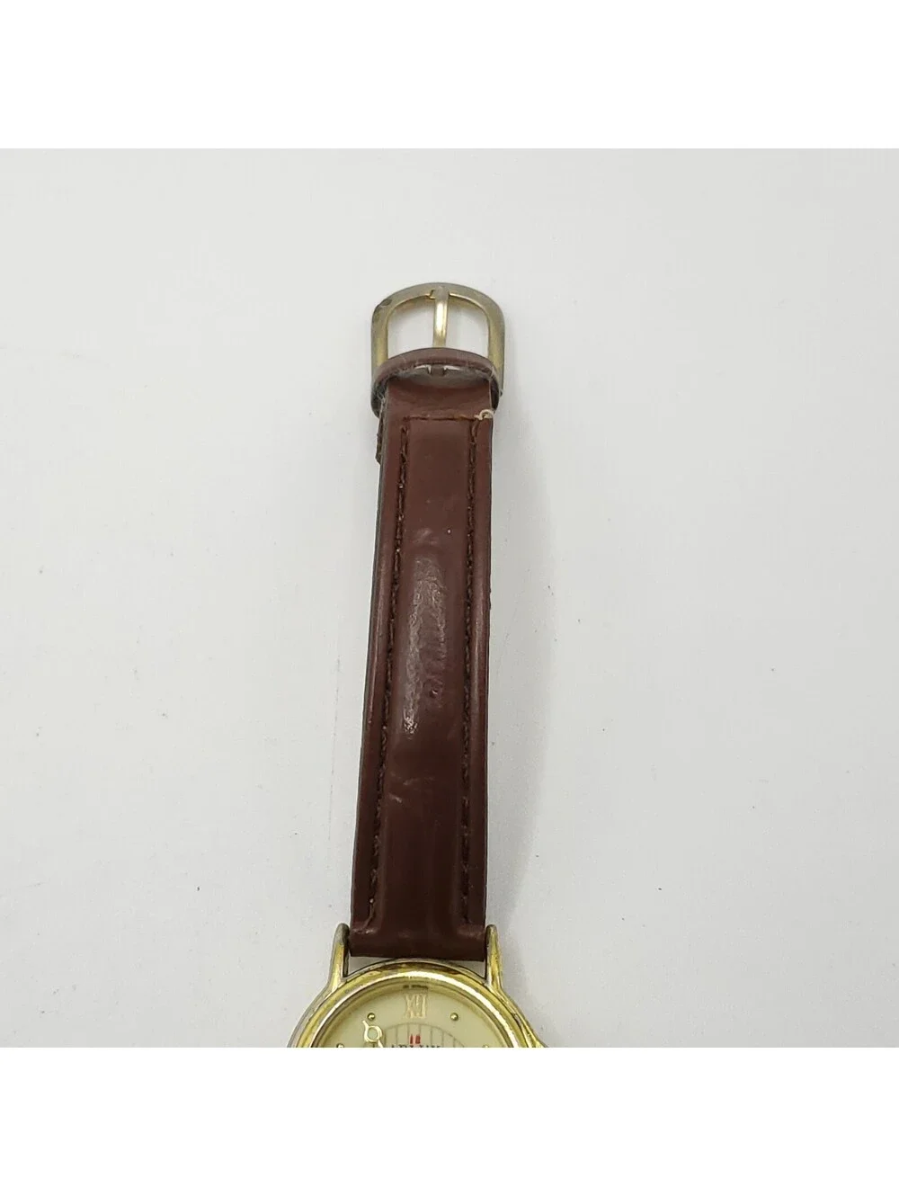 Ablux Quartz Brown Leather Band 22mm Womens Watch New Battery